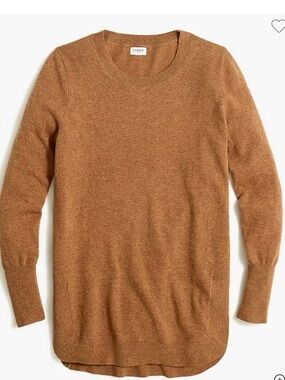 NEW JCrew - Beautiful Camel Color NWT Rounded Hem Tunic Sweater Size M
